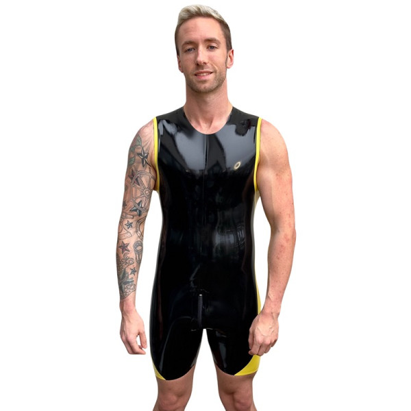 Jammer panel suit with crotch and bum zip